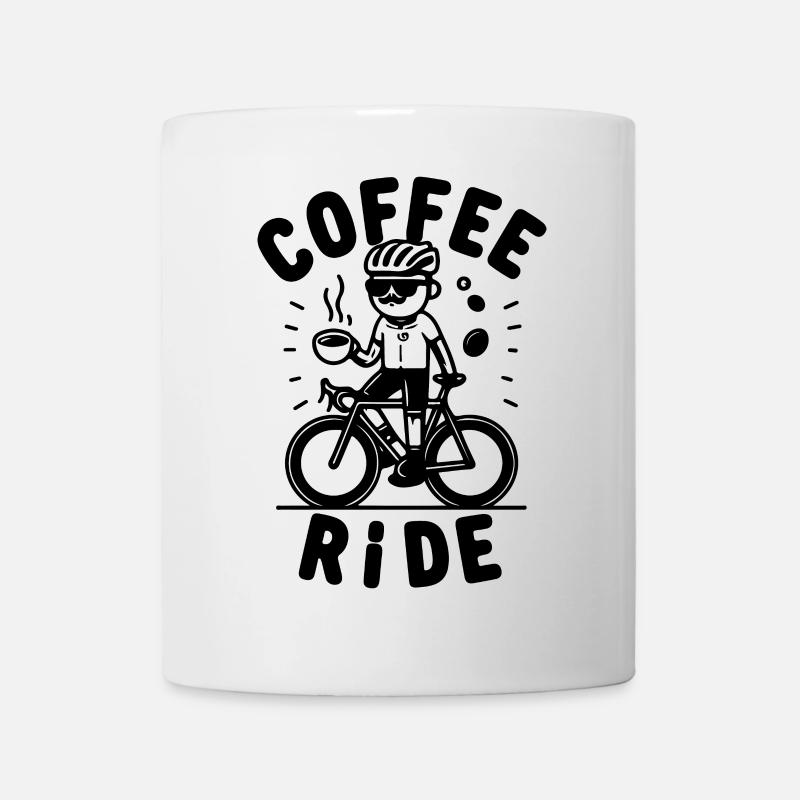 Coffe Ride Road Bicycle Coffee - Mug - white