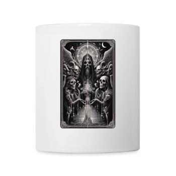 Der Sensenmann und die Skelette: Gothic-Mystik - Tasse - Weiß - Vorne
