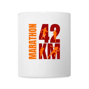 42 KM - Marathon - Tasse - Weiß - Vorne