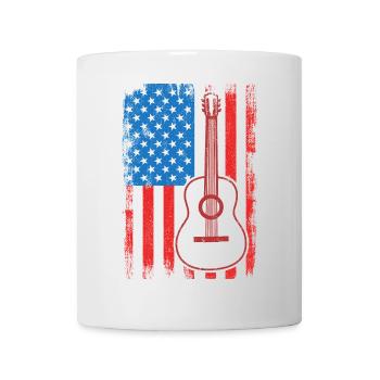US Flagge Gitarrist - Tasse - Weiß - Vorne