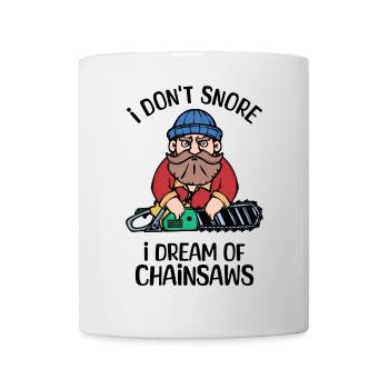 Scie à bois tronçonneuse bûcheron Woodland - Mug blanc - blanc - Devant