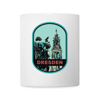Illustration: Hofkirche Cathedral, Dresden - Mug - white - Front
