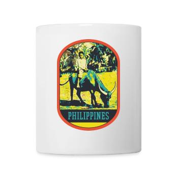 Kind und Büffel von den Reisfeldern auf den Philippinen - Tasse - Weiß - Vorne