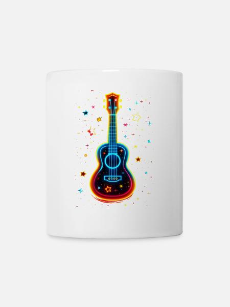 90er Jahre Ukulele - Tasse - Weiß
