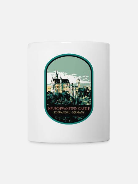 Neuschwanstein Schloss Silhouette - Tasse - Weiß