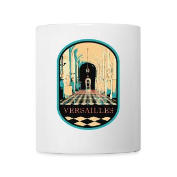Intérieur somptueux du Château de Versailles - Mug blanc - blanc - Devant
