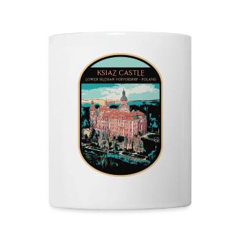 Illustration du château Ksiaz, Basse-Silésie - Mug blanc - blanc - Devant
