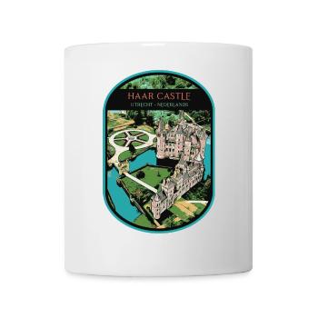 Illustration du château de Haar, Utrecht - Mug blanc - blanc - Devant