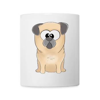 Mops Merlin - Tasse - Weiß - Vorne