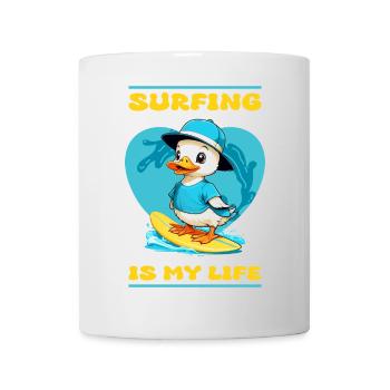 Cute Surfer Duck - Mug - white - Front