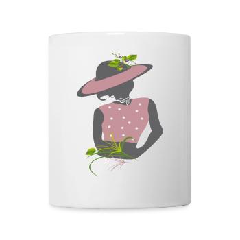 Fille au chapeau - Mug blanc - blanc - Devant
