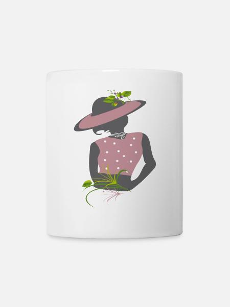 Girl mit Hut  - Tasse - Weiß