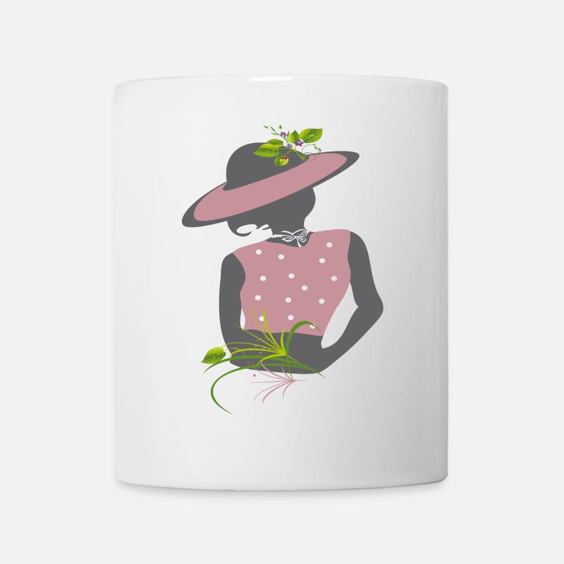 Girl mit Hut  - Tasse - Weiß