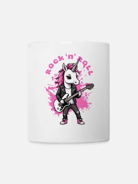 Licorne Rock 'n' Roll - Mug blanc - blanc