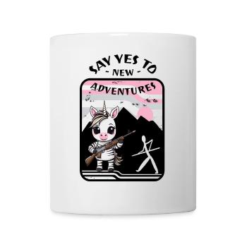 Zebra Einhorn - Tasse - Weiß - Vorne