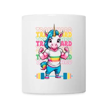 Bodybuilder Einhorn - Tasse - Weiß - Vorne
