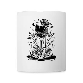 Vibrant Jungle Leaf Pattern T-Shirt - Mug - white - Front