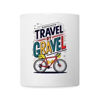 Travel by Gravel Cycling Illustration - Mug - white - Front