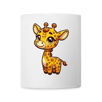Eine skurrile Giraffe im Cartoon-Stil - Tasse - Weiß - Vorne