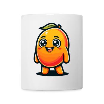 Eine verspielte Mango im Cartoon-Stil - Tasse - Weiß - Vorne