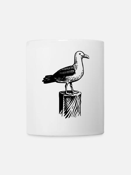 Möwe. Norden. Moin aus Norddeutschland. - Tasse - Weiß