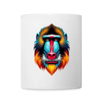 Singe mandrill - Mug blanc - blanc - Devant