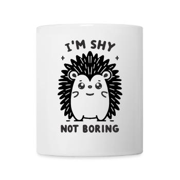 Hérisson noir timide - Mug blanc - blanc - Devant
