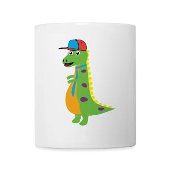 T-Rex prêt pour l’école sur T-shirt Bébé - Mug blanc - blanc - Devant