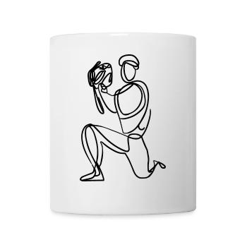 Baseball Fänger Skizze - Tasse - Weiß - Vorne