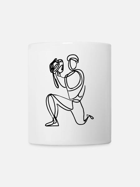 Baseball Fänger Skizze - Tasse - Weiß