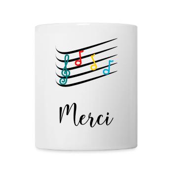 MAÎTRESSE. MAITRE. MERCI. MERCI MAÎTRESSE - Mug blanc - blanc - Devant