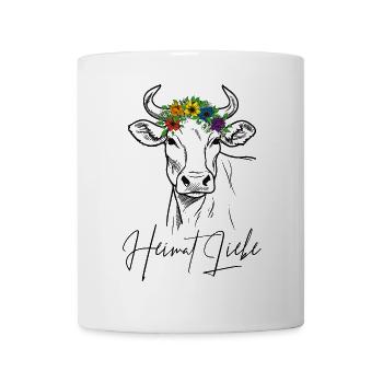 Kuh Heimat Liebe - Tasse - Weiß - Vorne