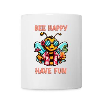 Bee Happy - Have Fun 4 - Tasse - Weiß - Vorne