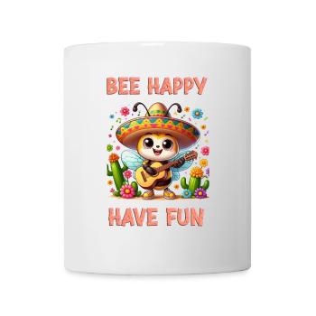 Bee Happy - Have Fun 1 - Tasse - Weiß - Vorne