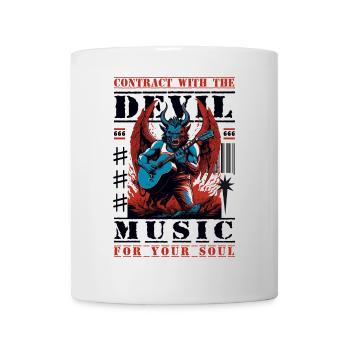 Musique rock diabolique - Mug blanc - blanc - Devant