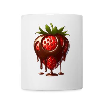 Strawberry with chocolate sweet treat dessert - Mug - white - Front