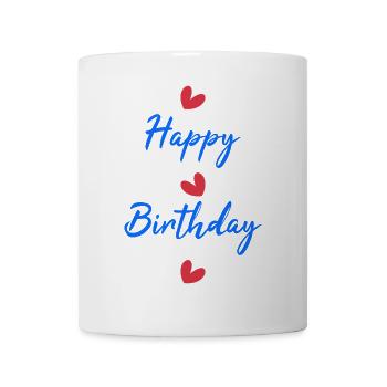 HAPPY BIRTHDAY. HAPPY BIRTHDAY. ANNIVERSARY. - Mug - white - Front
