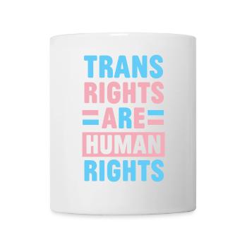 LGBTQ Pride Month - Trans Rights Are Human Rights - Mug - white - Front