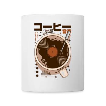 Japon - Vinyle café - Mug blanc - blanc - Devant