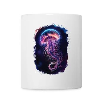 Ethereal Luminescent Jellyfish in Deep Sea - Mug - white - Front