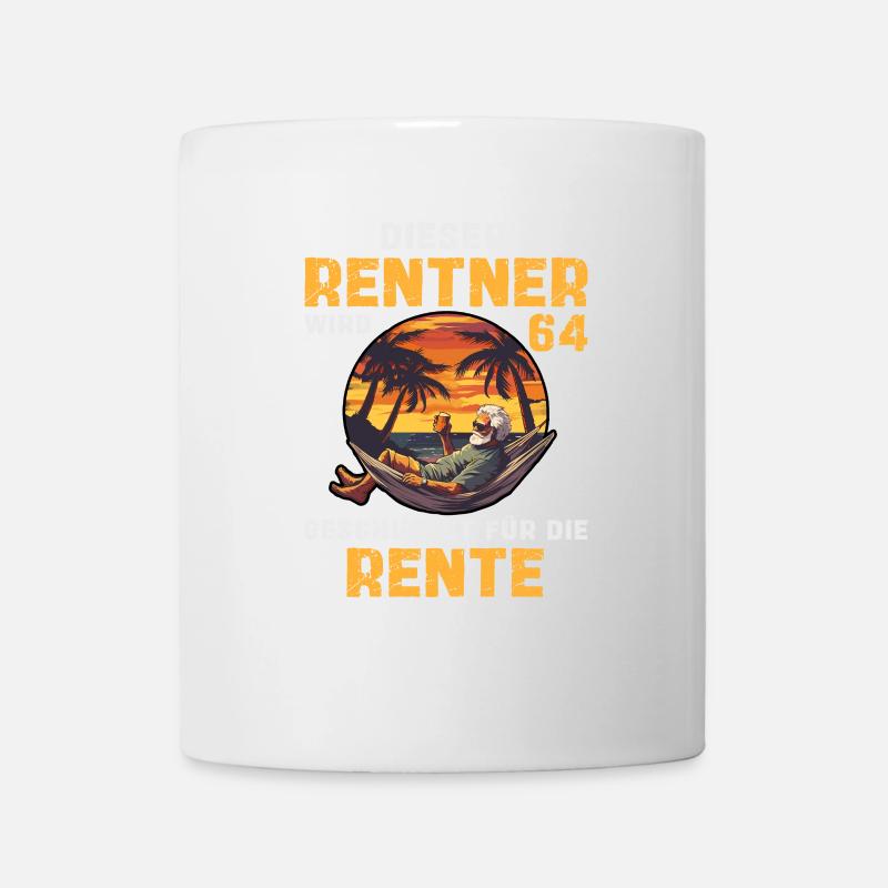 Lustig Rentner 64 Geburtstag Senioren Rente Beruf - Tasse - Weiß