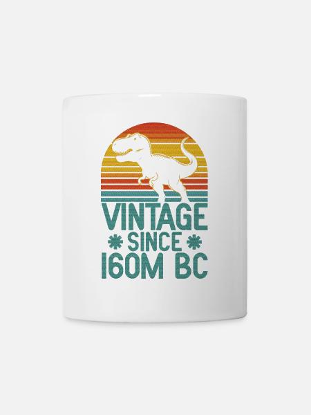 Dino T-Rex Vintage Retro Dinosaur Art de 160M avant JC - Mug blanc - blanc