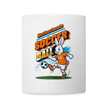 Fußball Hase - Tasse - Weiß - Vorne