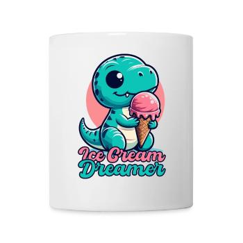 Ice Cream Dreamer Cute T-Rex with Ice Cream Gift - Mug - white - Front