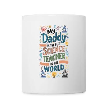 Mon père est le meilleur professeur de sciences - Mug blanc - blanc - Devant