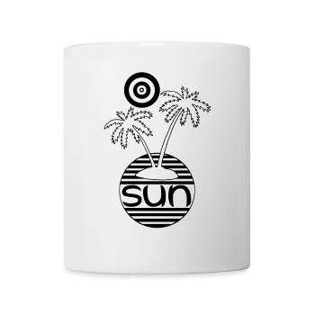 Sonne im Paradies (Schwarz) - Tasse - Weiß - Vorne