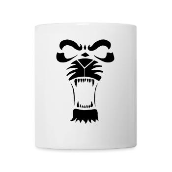 Lion ou tigre prédateur (noir) - Mug blanc - blanc - Devant