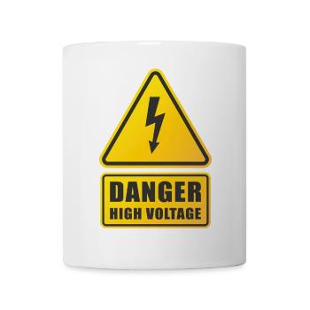 High Voltage Warning Sign - Mug - white - Front