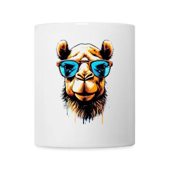 Camel avec lunettes de soleil - Mug blanc - blanc - Devant