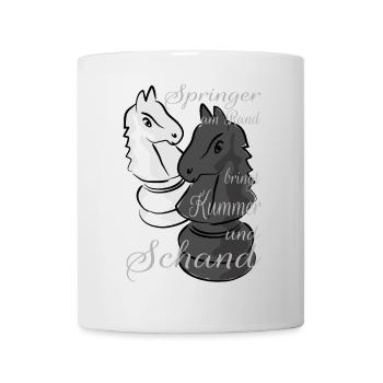 Schach - Tasse - Weiß - Vorne